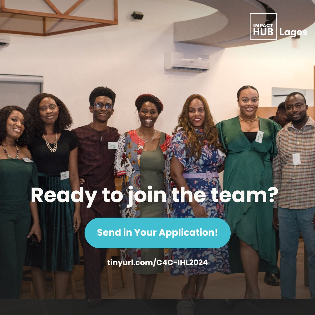 Are you a talented content creator, video editor, or writing expert?

If yes, then <a href="/impacthublagos/">Impact Hub Lagos</a> has some interesting opportunities for you to tap into.

Check out the details here: tinyurl.com/C4C-IHL2024 .