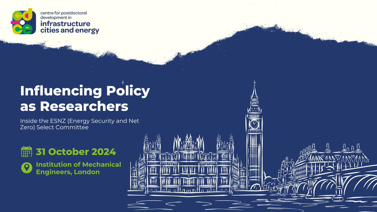 Have you ever wondered how YOUR research could be influencing Government policy? 

The C-DICE Parliamentary Office of Science and Technology (POST) Fellows have been working with <a href="/energygovuk/">Department for Energy Security and Net Zero</a> - to bring you their insights to you in our upcoming event!

mailchi.mp/09f309f5c9e3/0…