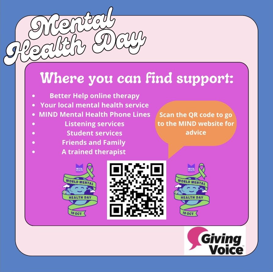 🫶✨MENTAL HEALTH DAY 2024🫶✨

1 in 4 of us in the UK will experience mental health difficulties. This is massively apparent in the SLT world but also amongst student! Talking about mental health can help to support not only yourself but others too!🫶