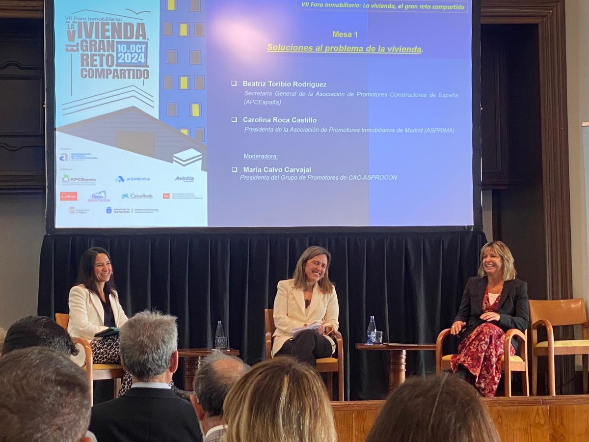 Grupo LOBE (@grupolobe) on Twitter photo 🗣️Primera mesa debate con Beatriz Toribio, de (<a href="/APCEprensa/">APCEspaña</a> ) Carolina Roca, de <a href="/ASPRIMAdrid/">ASPRIMA</a> y Maria Calvo de <a href="/CAC_Asprocon/">CAC-Asprocon</a>. Están analizando la problemática actual del acceso a la #vivienda, abordando aspectos clave como la falta de oferta, el encarecimiento del suelo, etc. 🗣️Primera mesa debate con Beatriz Toribio, de (<a href="/APCEprensa/">APCEspaña</a> ) Carolina Roca, de <a href="/ASPRIMAdrid/">ASPRIMA</a> y Maria Calvo de <a href="/CAC_Asprocon/">CAC-Asprocon</a>. Están analizando la problemática actual del acceso a la #vivienda, abordando aspectos clave como la falta de oferta, el encarecimiento del suelo, etc.