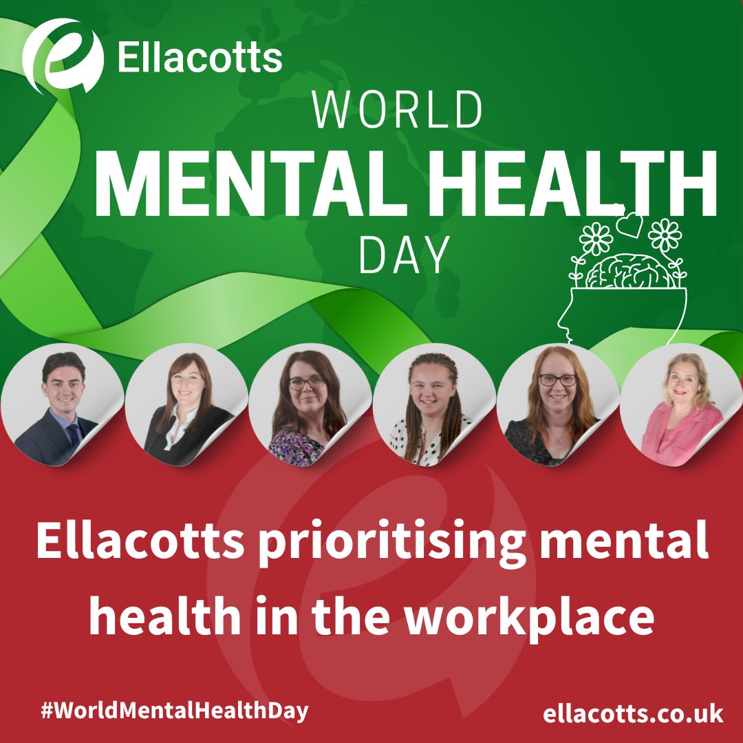 Prioritising Mental Health at Ellacotts!  💚Our team of Mental Health First Aiders and trained managers support our staff. We offer face-to-face counselling and an award-winning wellbeing app. #WorldMentalHealthDay 
Chartered Accountants Banbury | Ellacotts