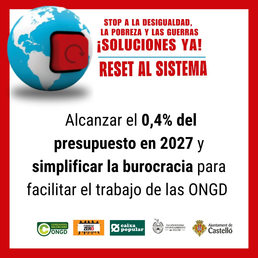 Ya sabemos los datos y no nos gustan… Ahora proponemos ¡soluciones! Como por ejemplo realizar más inversión en cooperación internacional de camino al 0,7%
👇

#Resetalsistema #PobresaZero