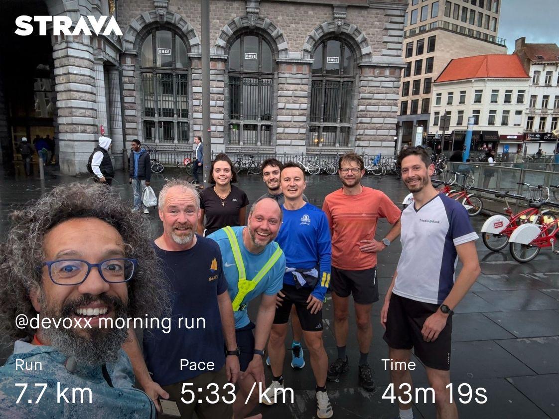 boredabdel's tweet image. Early morning run @Devoxx. Thank you all for joining 🙏🙌

#Devoxx