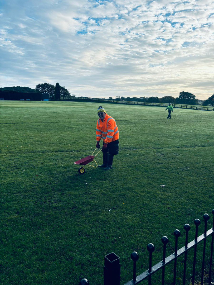woodlanecc's tweet photo. Work starts today at the club on filling the drains and reseeding! A big thanks to our main sponsor Ron Garlick at @PotteriesWaste for donating the soil, minidigger and his time helping out! A big shout out to Terry Litchfield and the guys from Greenland Turf for there assistance https://t.co/V91LLhQI29
