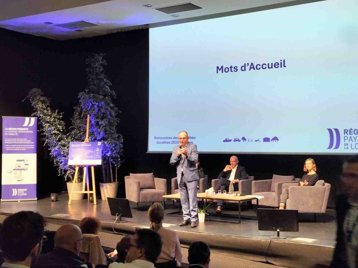 Ouverture des Rencontres régionales des mobilités durables par <a href="/GillesPiton/">PITON Gilles</a> 

La transition écologique en marche en <a href="/paysdelaloire/">Pays de la Loire</a> 

#mobilité #transitionenergetique