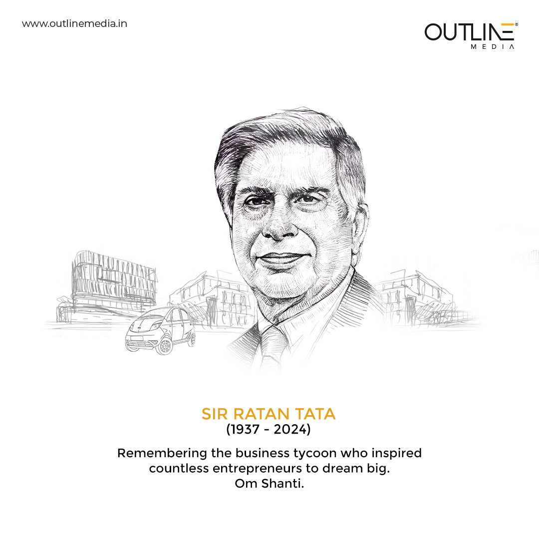 Outlinemediahyd's tweet photo. Your legacy of kindness and vision will forever remain in our hearts. Rest in peace, Ratan Tata Garu.

#ratantata #tatagroup #legend #tata #inspirationalperson #outlinemedia https://t.co/67UAa6teK9
