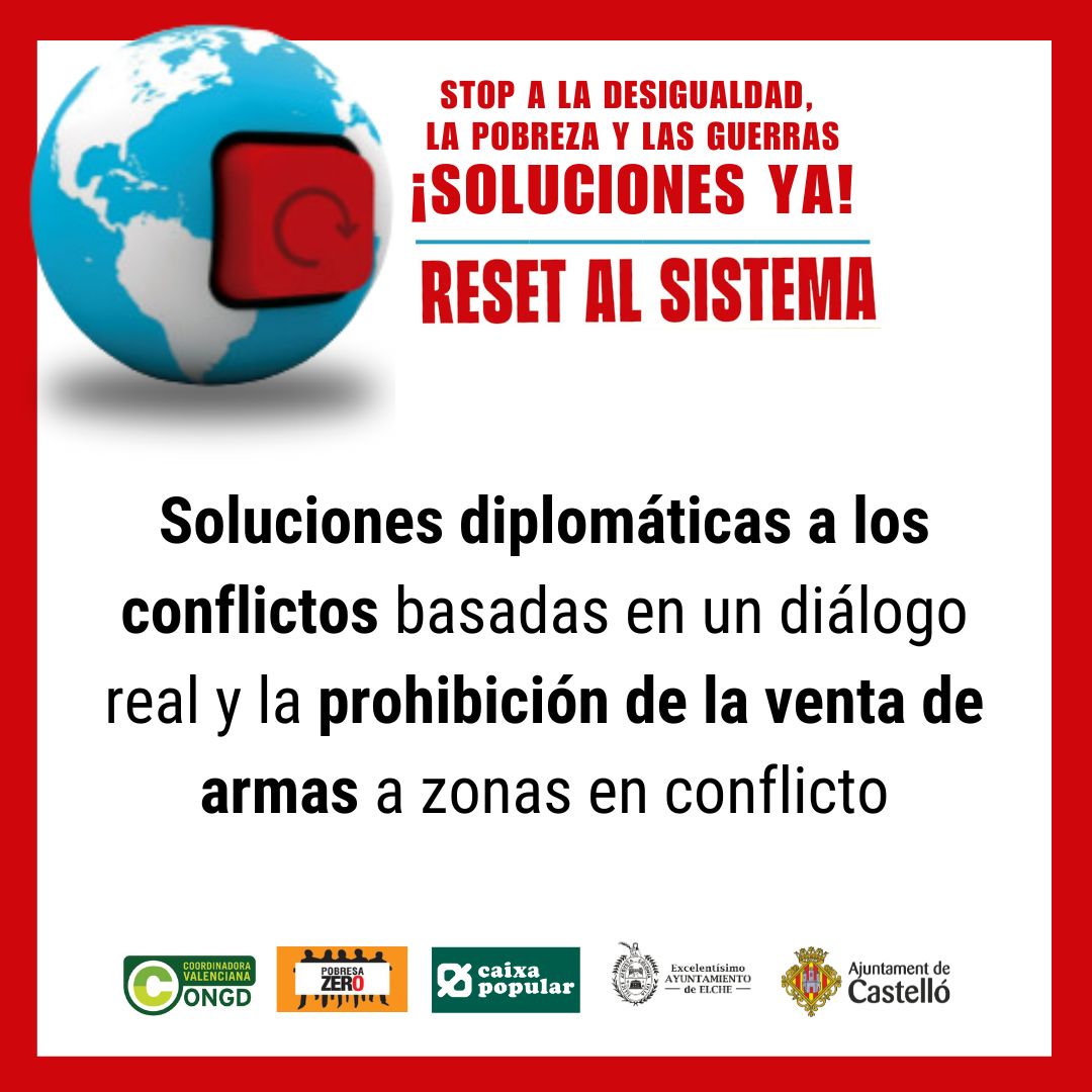 Necesitamos  poner fin a los conflictos armados y la violencia enquistados en muchos países del mundo, sobre todo en África, Asia y Centroamérica 👇
#Resetalsistema #PobresaZero