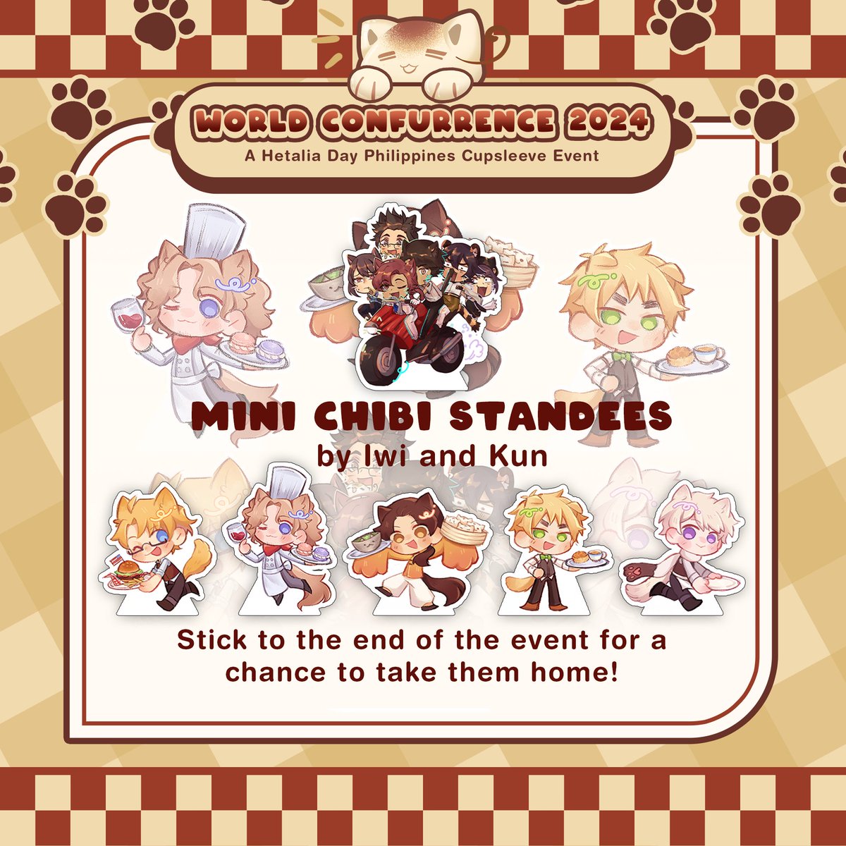 HetaDayPH's tweet photo. 📷 𝐌𝐢𝐧𝐢 𝐂𝐡𝐢𝐛𝐢 𝐒𝐭𝐚𝐧𝐝𝐞𝐞𝐬 📷 

Meet these adorable standees by @iwiwiwii and @kuneho_wan, ready to accompany you during the day!

Stick around until the end of #HetadayPH2024 and join the auction for a chance to bring one of them home! 

#WorldConfurrence2024 https://t.co/rYM8xuzpGh