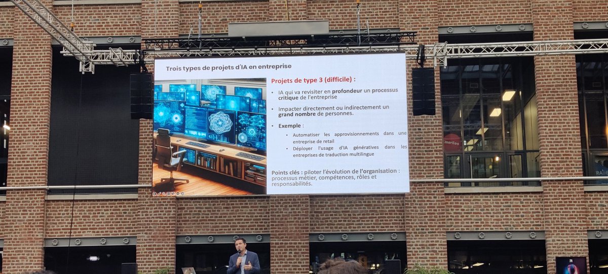 Concrètement l'#IA en entreprise c'est 3 types de projets, 3 niveaux de complexité et 3 profondeur de changement #cloudnord