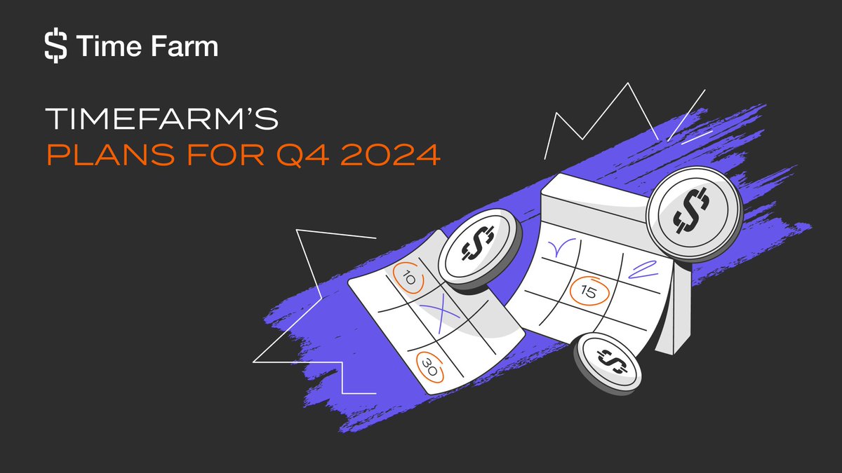 📆 TimeFarm’s Plans For Q4 2024

As we move into TimeFarm’s next phase, we wanted to update the community about some of the big developments going on. 

🪙 SECOND Token
Our current work is focused around the token generation event (TGE) for $SECOND, TimeFarm’s native currency. At