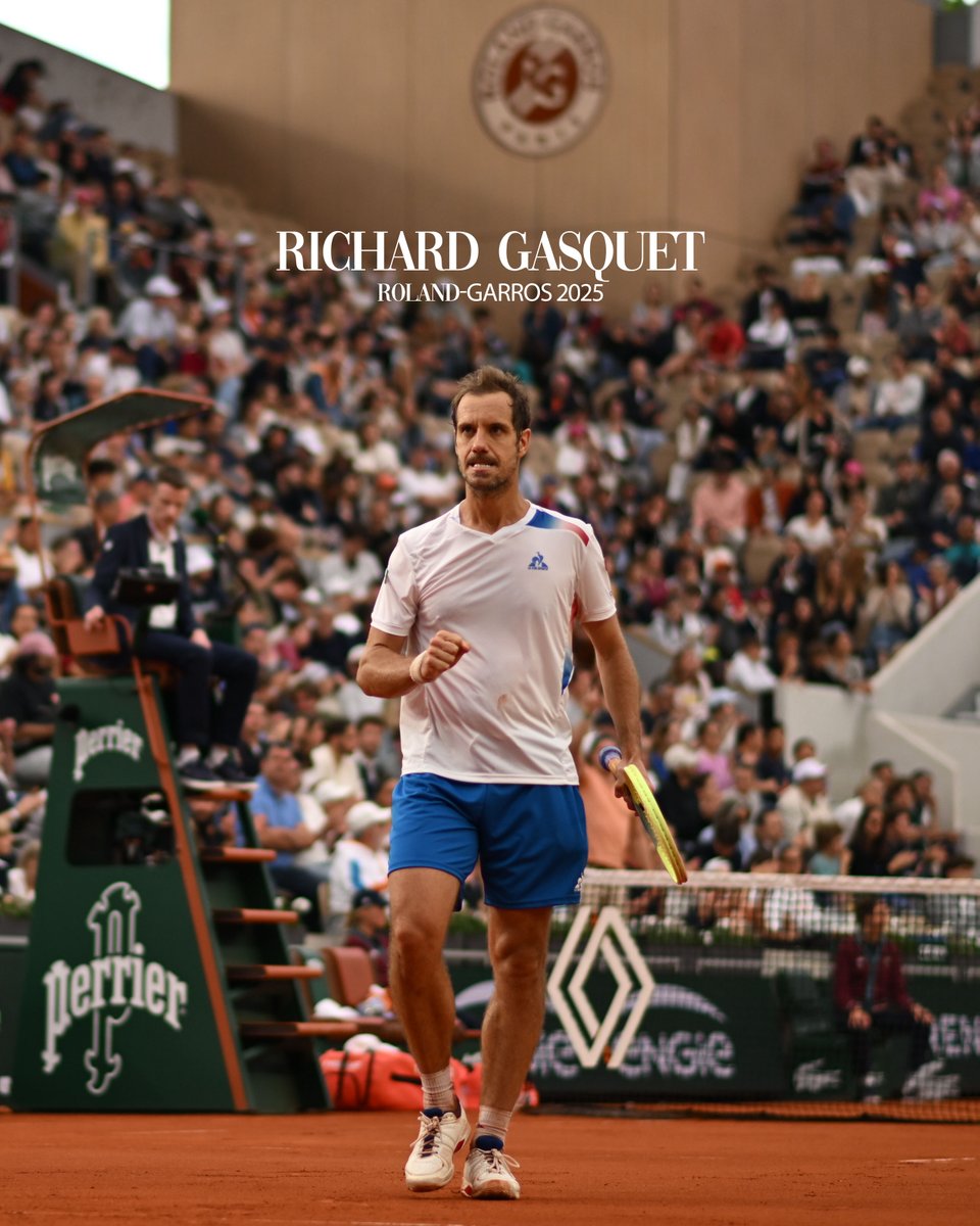 Richard Gasquet.
Roland-Garros 2025.
𝐿𝑎 𝑑𝑒𝑟𝑛𝑖𝑒̀𝑟𝑒 𝑑𝑎𝑛𝑠𝑒.