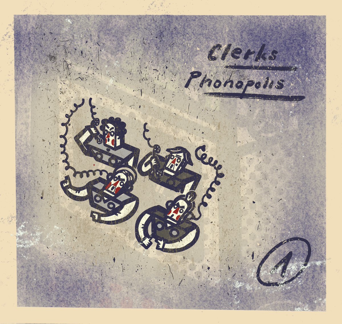 📣Phonopolis. Art design -  Clerks. 

#Phonopolis <a href="/Amanita_Design/">Amanita Design</a>
#Papergame #IndieDevs #gamedev #artdesign