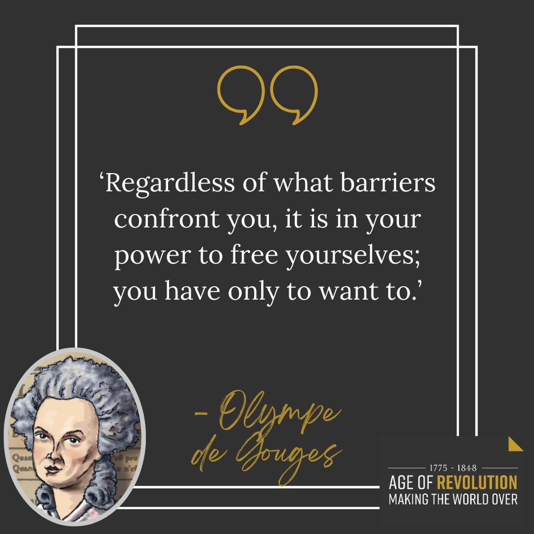 Age of Revolution (@waterloo200org) on Twitter photo #ThursdayThoughts with Olympe de Gouges 🧠 #AgeOfRevSchools #ThursdayThoughts with Olympe de Gouges 🧠 #AgeOfRevSchools