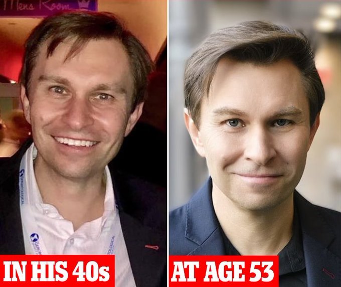Voici le professeur David Sinclair

Il a 53 ans mais semble avoir une vingtaine d'années.

Il est professeur de génétique à Harvard et voici ses secrets pour inverser le vieillissement :

1. Faites de l'exercice jusqu'à en perdre le souffle