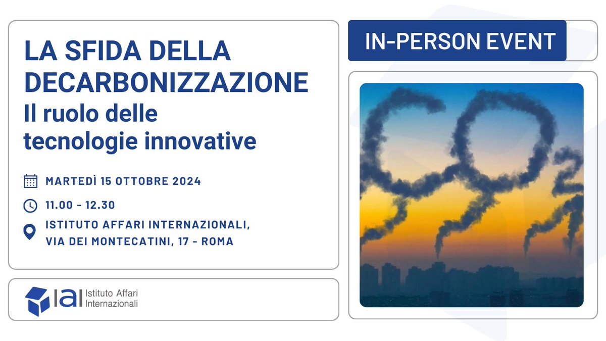 IAIonline's tweet photo. Partecipa all'evento organizzato dallo IAI, co-chair del #T7, in collaborazione con @EdisonNews sulle tecnologie chiave per la #decarbonizzazione
👉 https://t.co/nEF46Z2LhN
🗣️ @EttGreco G. Dialuce @ENEAOfficial S. Monti @assonucleare A. Prontera @UniMC @simone_nisi @marghebianchi https://t.co/hOiL9lLK3C