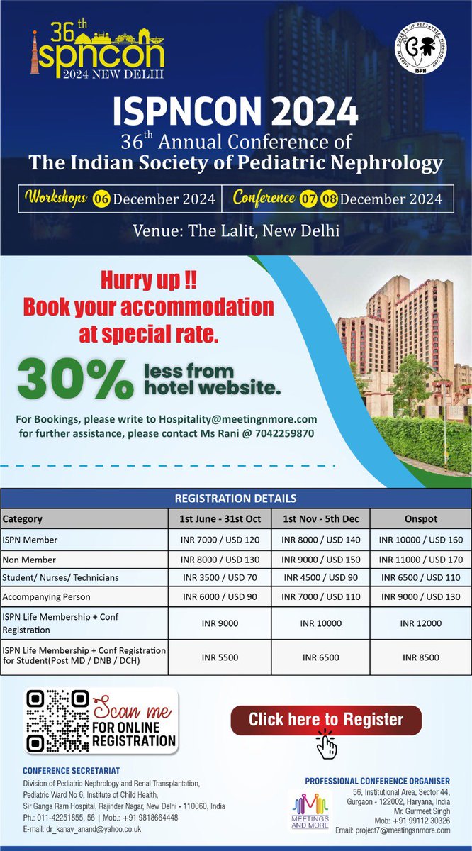 Dr. Kanav Anand (@dr_kanav_anand) on Twitter photo Hurry!!
*Only 6 days left!*
Submit your abstract now & register
ispncon2024.com
Last date 15 October 2024 <a href="/ispncon2024/">ISPNCON 2024</a> <a href="/IspnSocial/">Indian Society of Pediatric Nephrology</a> <a href="/sgrhindia/">Sir Ganga Ram Hospital</a> <a href="/Pednephro_IKDRC/">Pediatric Nephro IKDRC</a> <a href="/Ped_Neph/">Pediatric Nephrology</a> Hurry!!
*Only 6 days left!*
Submit your abstract now & register
ispncon2024.com
Last date 15 October 2024 <a href="/ispncon2024/">ISPNCON 2024</a> <a href="/IspnSocial/">Indian Society of Pediatric Nephrology</a> <a href="/sgrhindia/">Sir Ganga Ram Hospital</a> <a href="/Pednephro_IKDRC/">Pediatric Nephro IKDRC</a> <a href="/Ped_Neph/">Pediatric Nephrology</a>