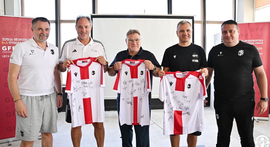 A few weeks ago at the preparation camp of the Georgian 🇬🇪 national team in Tbilisi, contributing to the kick off of the players’ #coacheducation journey. #uefa #uefacoaching #empowering for the future of the game in #Georgia #GFF #IamGeorgia