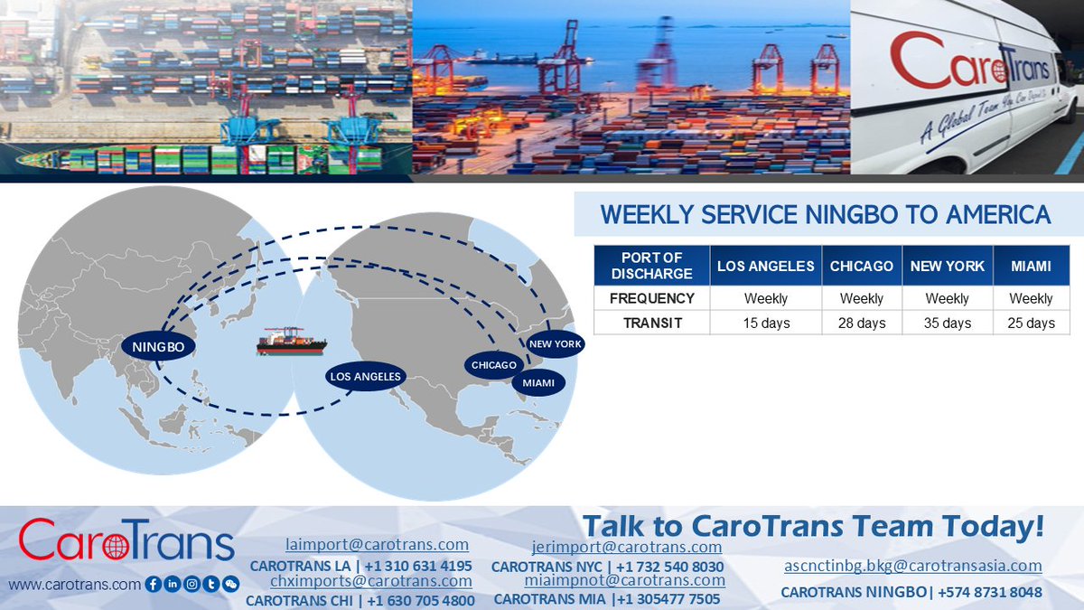 CaroTransIntl's tweet photo. Discover enhanced ocean freight services with us. We ensure dependable and punctual shipping solutions on a weekly basis. Connect with us today to encounter our streamlined global shipping services

Contact us: https://t.co/XxMDvnLBrY

#CaroTransAsia #Weeklyservice #oceanfreight https://t.co/e9WP0hl2dH