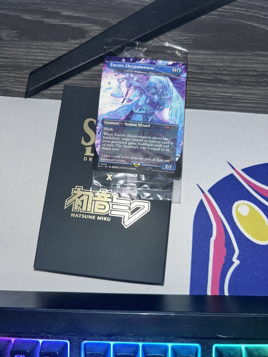 HaydenAcker1's tweet photo. Just got my Miku secret lair, is this like a secret SECRET bonus then lol
#MTG #MTGSLD https://t.co/3uSqzSCXYv
