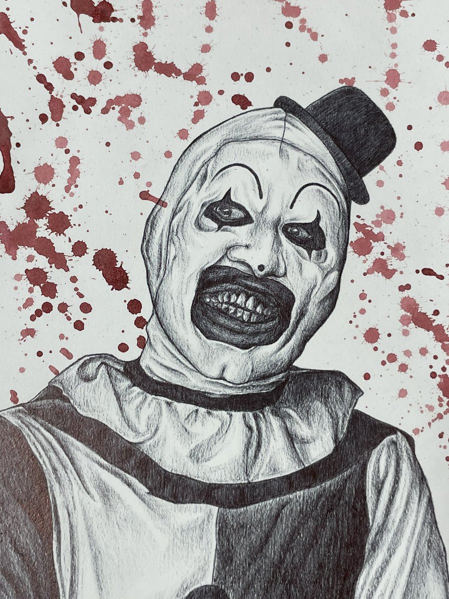 Reposting my drawing of Art in honor of Terrifier 3 🎅🏻🔪🩸 
Ig: @tattoosbyannabelle
