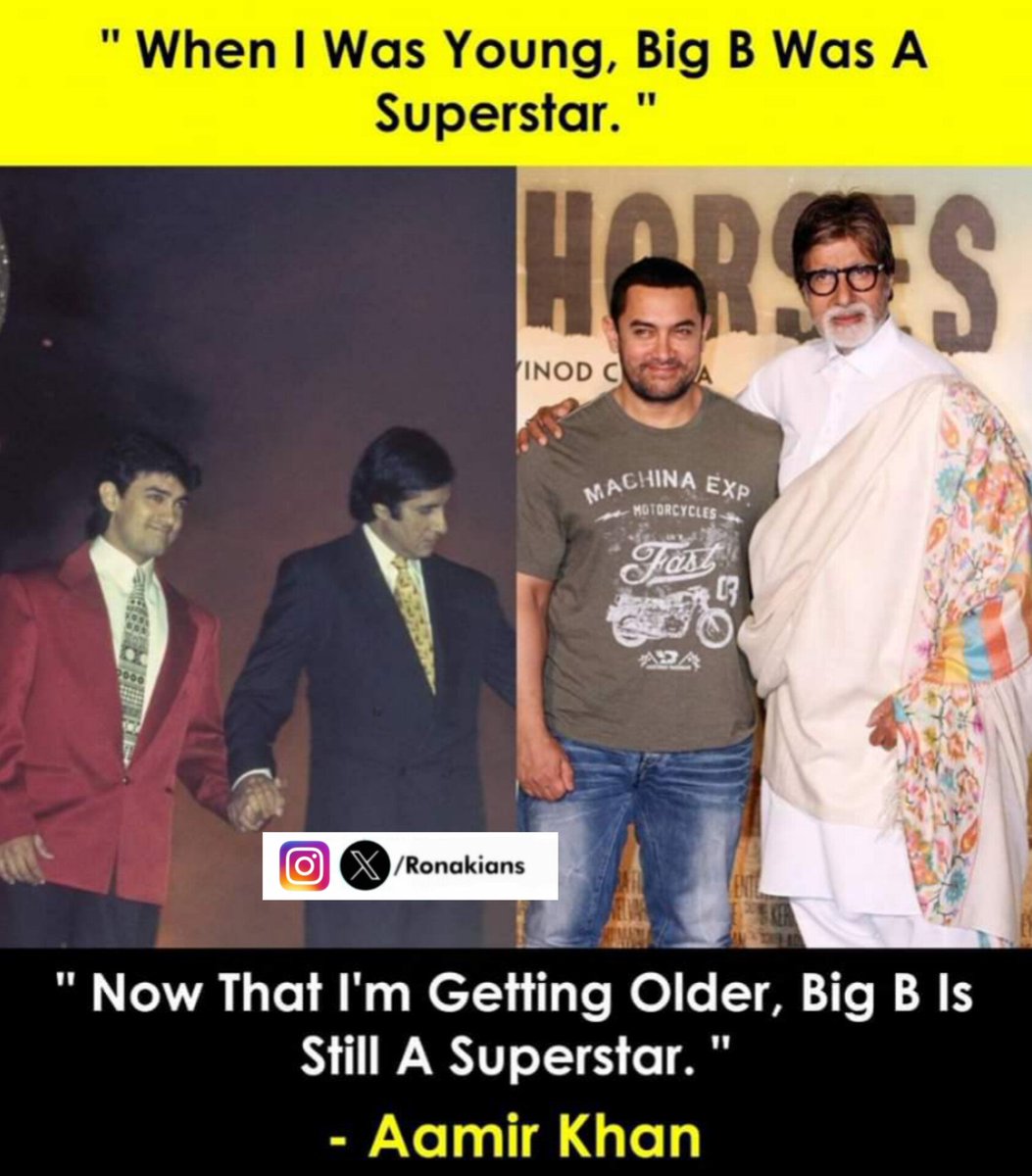 chanchal1602's tweet photo. Once superstar, Always superstar 🔥👍
#AmithabBachchan #AamirKhan #BigB #Vettaiyan #RatanTata https://t.co/eIN43a2kF8