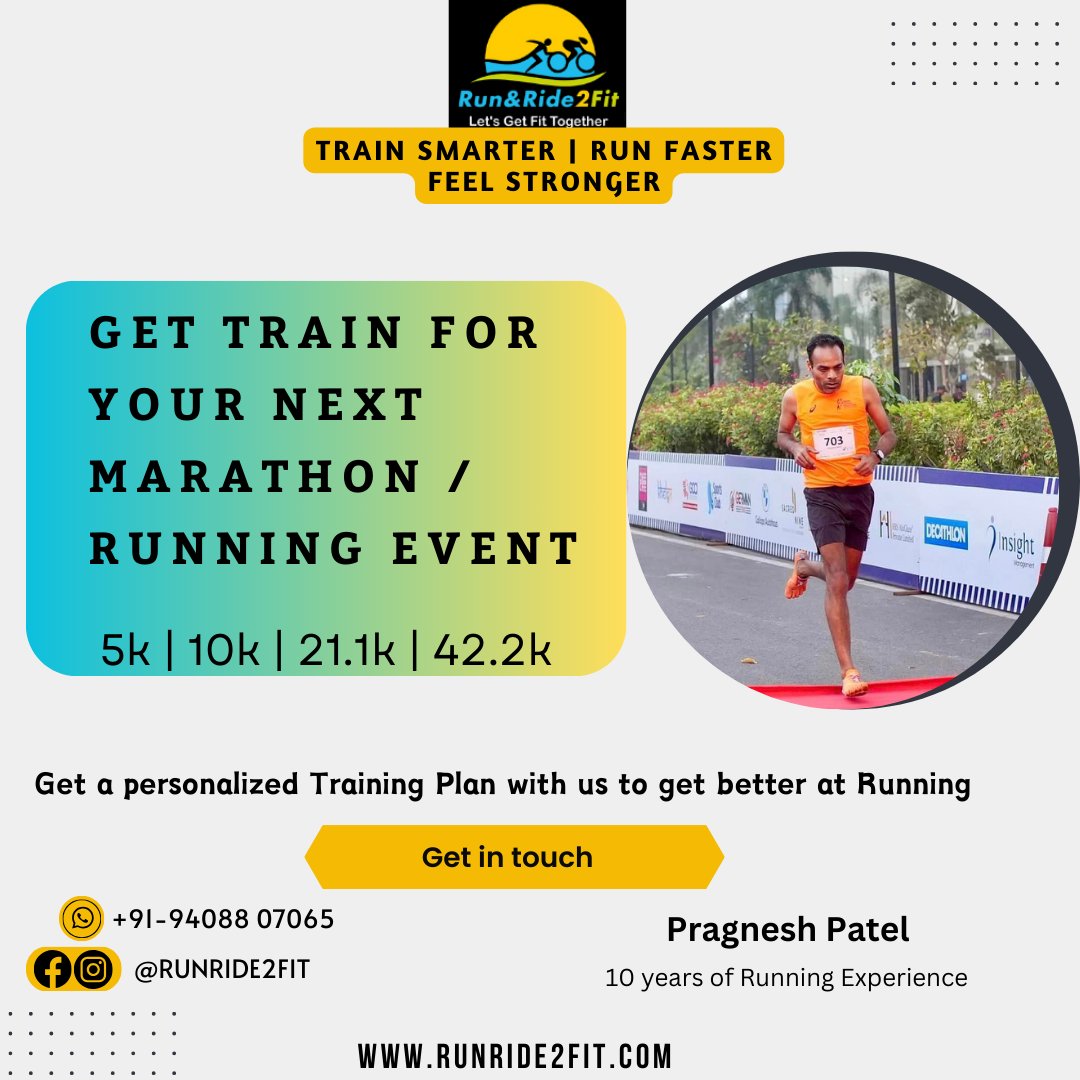 RunRide2fit's tweet photo. Ready to take your running to the next level? 
Join our marathon training program.   Let’s make your marathon dreams a reality!
Training Plan for: 5k | 10k | 21.1k | 42.2k @runride2fit #runningcoach #fitnesscoach #runride2fit #marathon #training #running #5k #10k #HM #FM #runners https://t.co/DqtYuq9Gq4