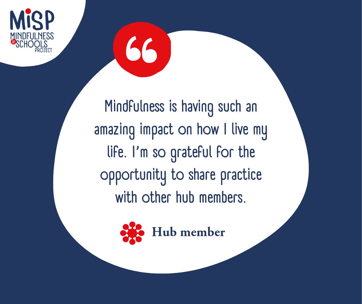 Join us for the next MiSP Hub Practice Group on Tuesday 15th October at 7pm! If you've completed an 8-week #mindfulness course, this is a great way to stay connected and deepen your practice with guided sessions and group discussions. See you online: mindfulnessinschools.org/hub-sits