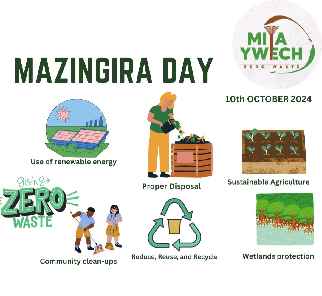 #HappyMazingiraDay2024
<a href="/ZerowasteKE/">Zerowastekenya</a> 
<a href="/Environment_Ke/">Ministry of Environment, Climate Change & Forestry</a> 
<a href="/KisumuCountyKE/">Kisumu County</a> 
<a href="/KisumuPY/">Kisumu Progressive Y</a> 
<a href="/HappyLifeCBO10/">Happy Life For Development CBO</a> 
<a href="/ShaperCbo/">UNITED DESTINY SHAPER CBO</a>