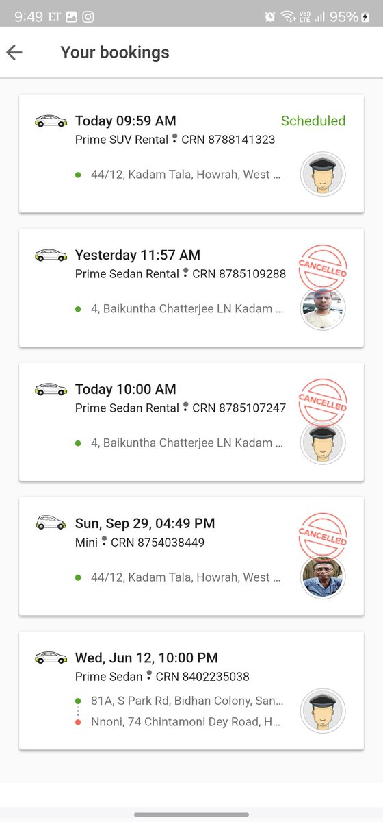 rupam5sept's tweet photo. @Olacabs @bhash Awesome service...
Yesterday booked OLA rental...
Today morning it is not visible in the history and no intimation.
Tried booking again it was showing but suddenly it disappeared...
The experience was magical... https://t.co/XTKii6aovy