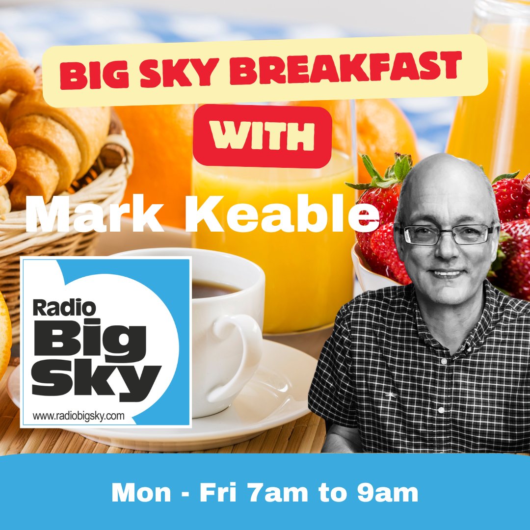 Join Mark Keable for The Big Sky Breakfast and start your Monday the best way with the latest news, weather, travel &amp; of course, great music for East Anglia #follow #love 
#breakfastshow #radiobigsky #follow #eastanglia