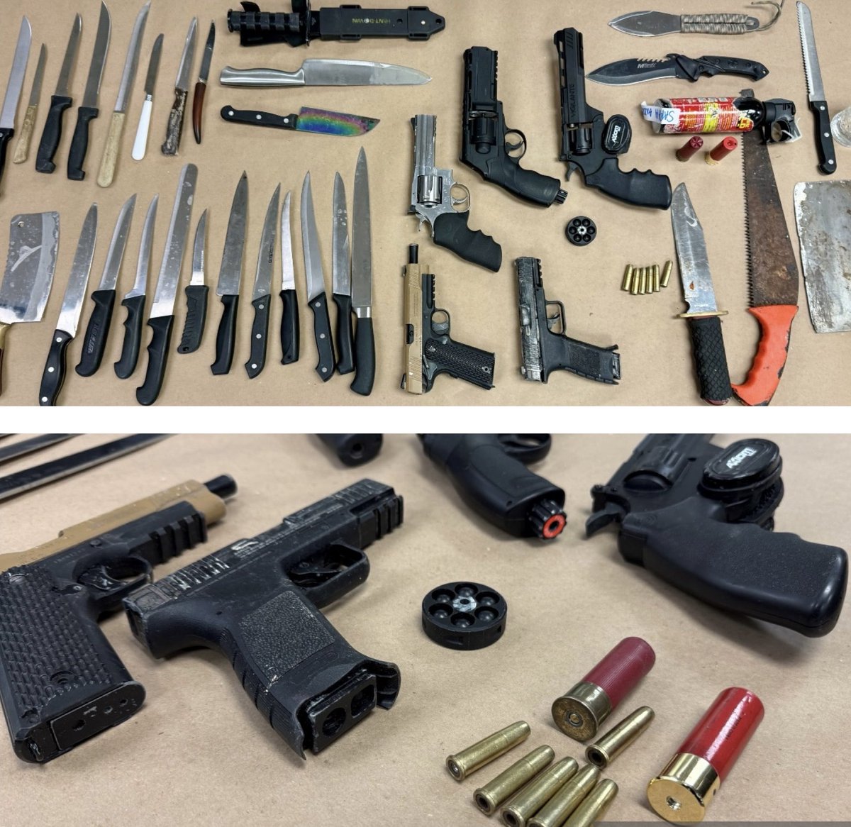 DeputyChow's tweet photo. Sampling of some items recovered from a DTES hotel. One of the reasons why we approach situations cautiously. DYK about every 3 days an officer is assaulted in Vancouver. #NeverAsEasyAsItSeems #DoingOurBest https://t.co/el82WSw7Fm