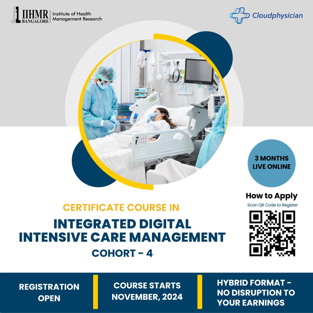 Join the 4th IDICM cohort in November 2024. This online program is for healthcare professionals seeking to innovate in ICU management.
✅ Enhance clinical expertise with digital tools
✅ Build leadership skills
✅ Advance your career with this certified course
#ICUManagement