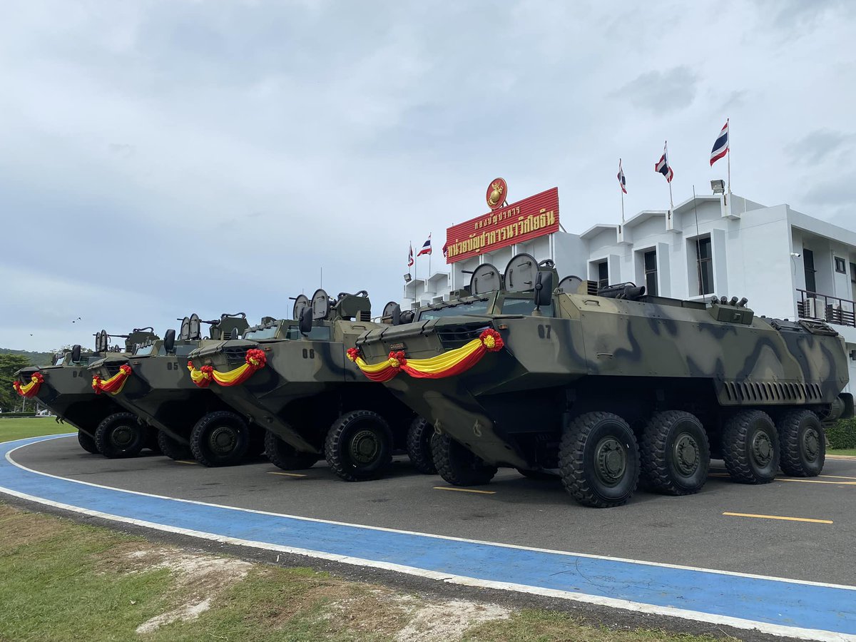aag_th's tweet photo. 🇹🇭⚓️Royal Thai Marine Corps 7 of domestic #Chaiseri #AWAV 8x8 amphibious #Vehicles delivered 20 September 2024. 
#Thailand #นาวิกโยธิน #กองทัพเรือ @prroyalthainavy https://t.co/PFQV8L0a9R