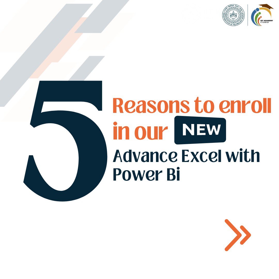 eicta_iitk's tweet image. Advance Your Data Skills with Excel &amp;amp; Power BI
Join our 100% online, live instructor-led course and learn to solve real-world analytical problems!

📅 Starts 21st Oct &apos;24 | ⏱️ 10 hours

Enroll Now: bit.ly/4f0fT3A

#ExcelSkills #PowerBI #OnlineLearning #iitk