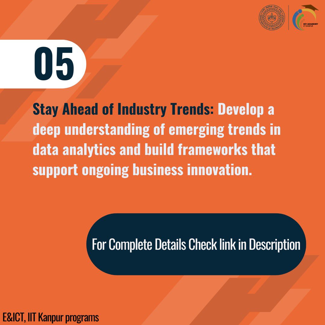 eicta_iitk's tweet image. Advance Your Data Skills with Excel &amp;amp; Power BI
Join our 100% online, live instructor-led course and learn to solve real-world analytical problems!

📅 Starts 21st Oct &apos;24 | ⏱️ 10 hours

Enroll Now: bit.ly/4f0fT3A

#ExcelSkills #PowerBI #OnlineLearning #iitk