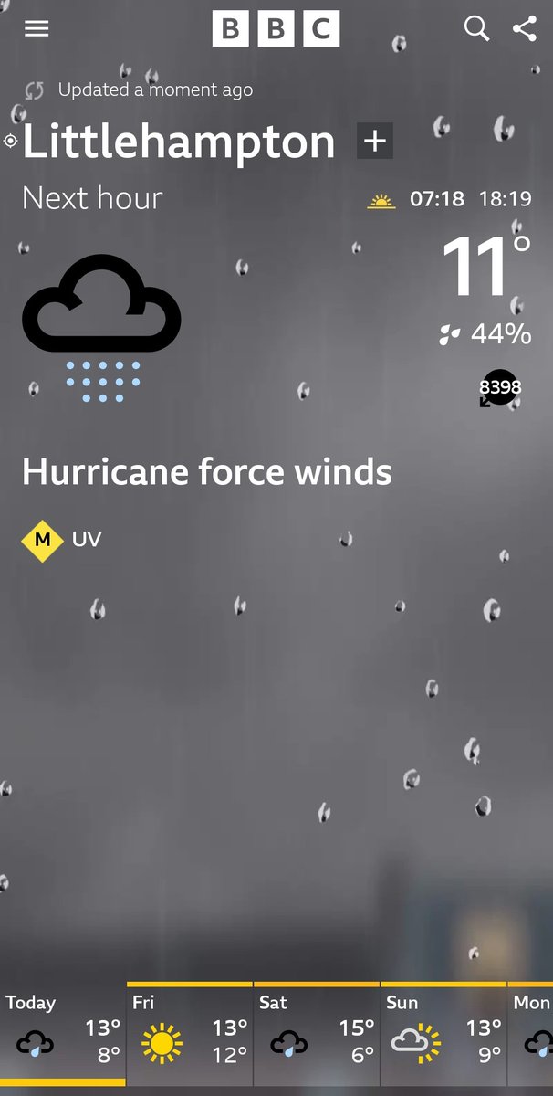 CDiston's tweet photo. Looking forward to this morning's commute in, erm, 8,398mph winds 🤔

@bbcweather https://t.co/nNONi6PxXc