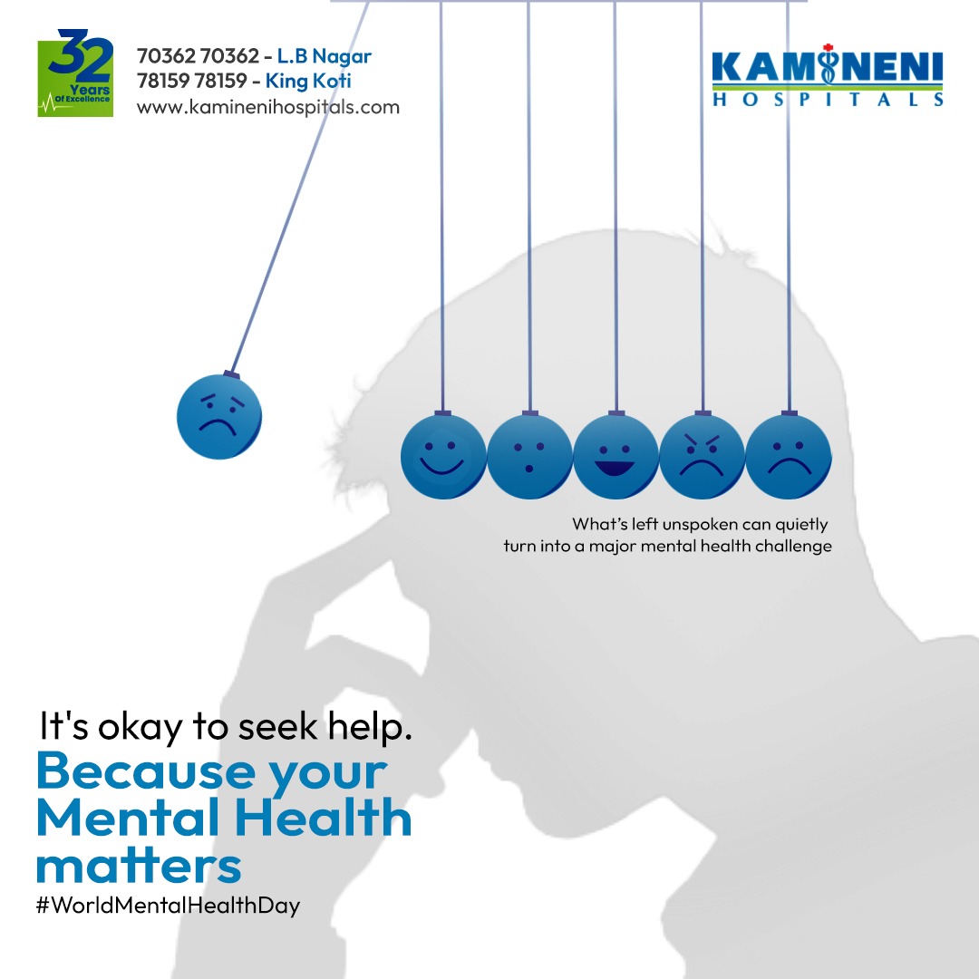 Kamineni believes that mental health is just as important as physical well-being. 

#MentalHealthMatters #KamineniCares #YouAreNotAlone #WorldMentalHealthDay
#EndTheStigma #MentalWellness #YouAreNotAlone #BreakTheSilence #SupportMentalHealth #MindfulLiving