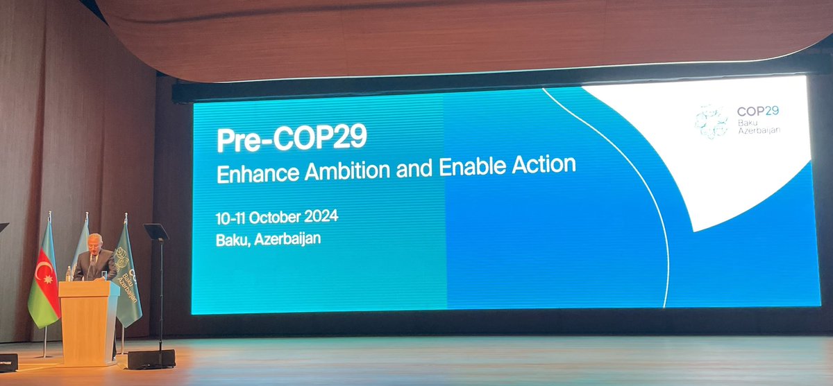 MichalkoPeter's tweet photo. Happening now: Opening of pre-COP29 conference in Baku (10-11 October 2024)
Jointly in climate action for the future of our planet!
#COP29 #EU4ClimateAction @COP29_AZ https://t.co/LxGnwbONMv