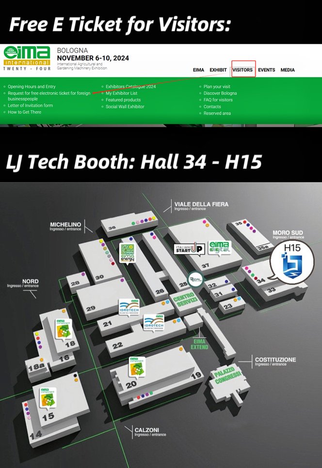 LanjiangTech's tweet image. The EIMA free E tickets for non-Italian visitors is available now!
E-ticket access:
eima.it/en/biglietto/b…
And don't hesitate to drop by at Hall 34 -H15 to see LJ Tech's latest autonomous spraying technology!
#EIMA #LJTECH #AutoSpray #AgriAuto #Orchardmanagement #Agtech