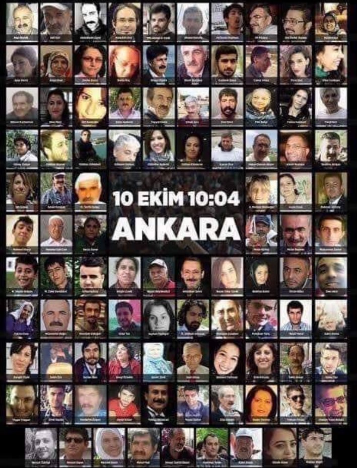Yelda__Kocak's tweet photo. Bugün büyüyünce avukat olmak isteyen 9 yaşındaki Veysel ve 102 canın katledildiği gün 10 Ekim… 

Saygı ile anıyorum. 
#10ekim 
#10EkimAnkaraGarKatliamı 
#10EkimAnkaraKatliamı https://t.co/kZGrljV3Js