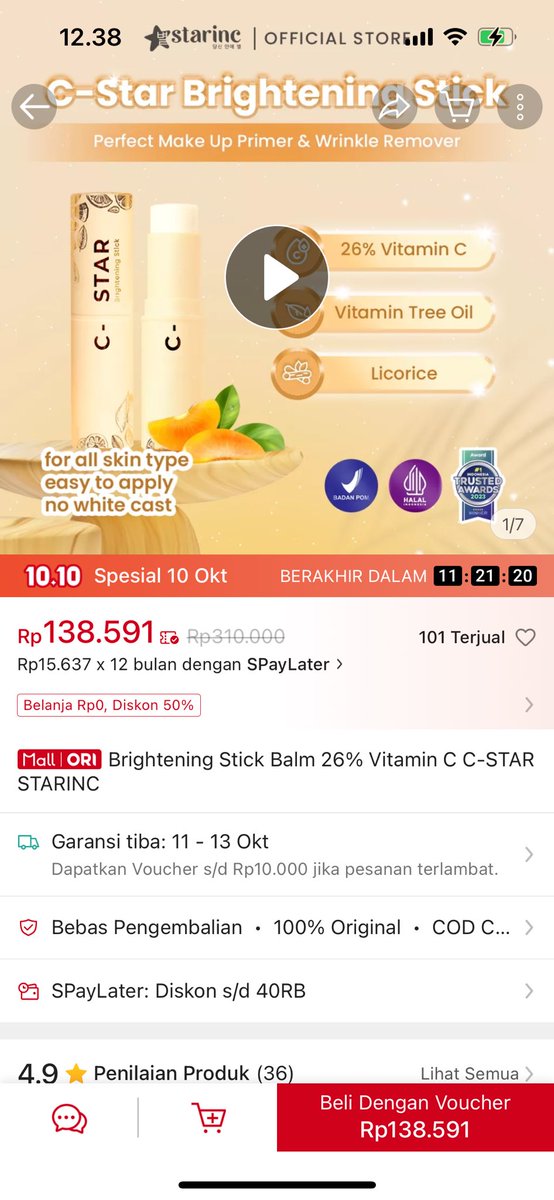 starincofficial's tweet image. BURUAN CEK SHOOPE SKRNG AYOK!🤏🏻

Liat nih diskon abis&quot;an, buru cek skrng ga?!? maksa!! 😠

#promo1010 #diskon #ayokbeli
