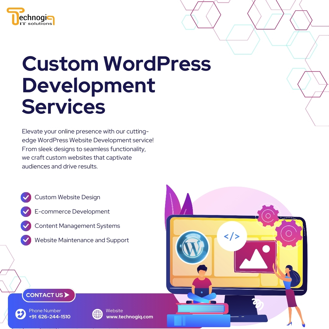 TechnogiqS's tweet image. Unlock the full potential of your online presence with our WordPress Website Development Services! Custom designs, seamless functionality, and user-friendly interfaces to elevate your brand. Let&apos;s build your perfect website today! 🌐🚀

#WordPressDevelopment #CustomWordPress