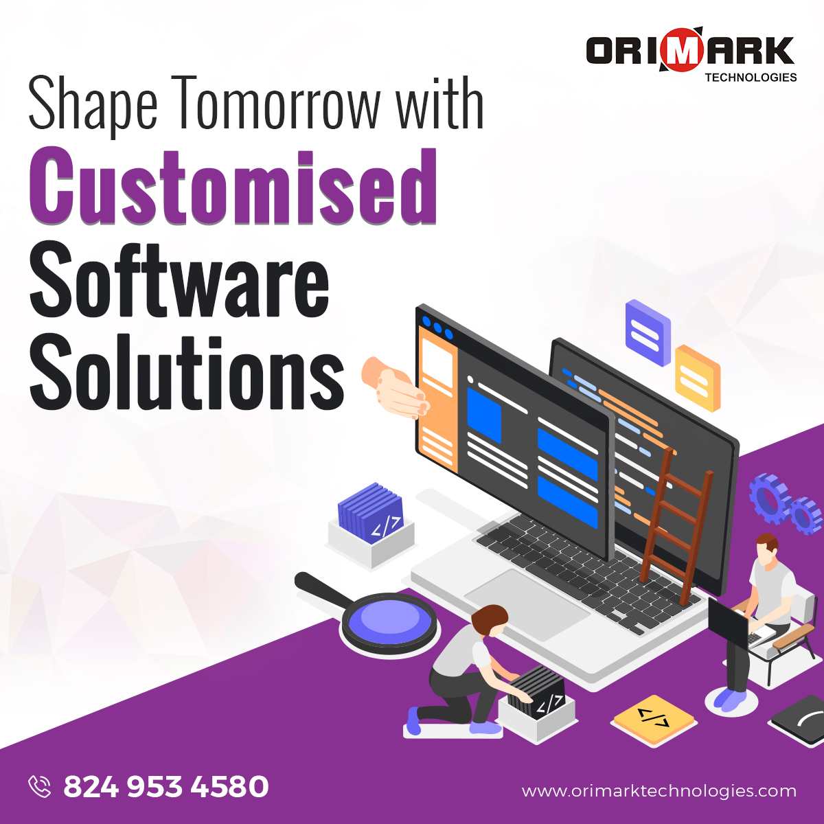 OrimarkTech's tweet image. In today's fast-evolving digital world, businesses need to stay ahead with customized software solutions tailored to their specific needs. 
Contact us 8249534580 today.
#CustomSoftwareSolutions #OrimarkTechnologies #DigitalTransformation #BusinessGrowth #TechForTomorrow