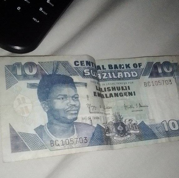 Imali sayigcina lana. This note could buy bread, sugar, teabags and some lollipop and/ nik naks.
