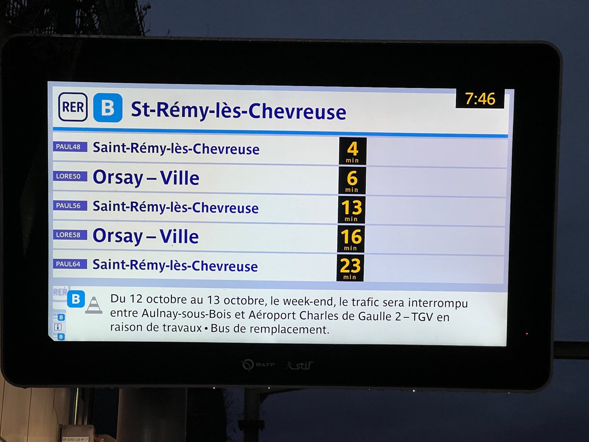 BenjaminDoerr1's tweet image. #RERB: Trafic normal. Tous les trains à destination de Massy-Palaiseau annullés.