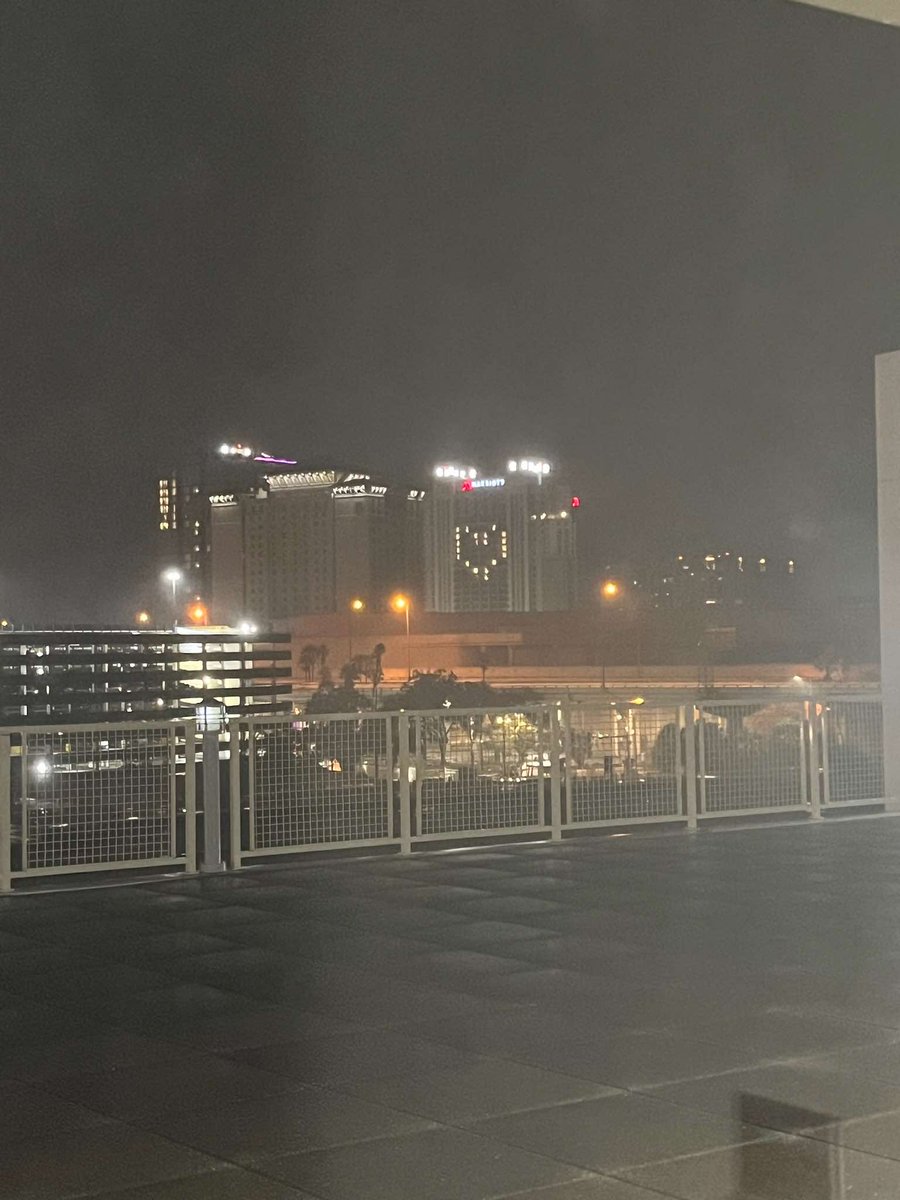 HOPE DURING THE STORM: The Marriott on Water Street shown a light-up heart as Tampa weathered Hurricane Milton. bit.ly/4857kSz