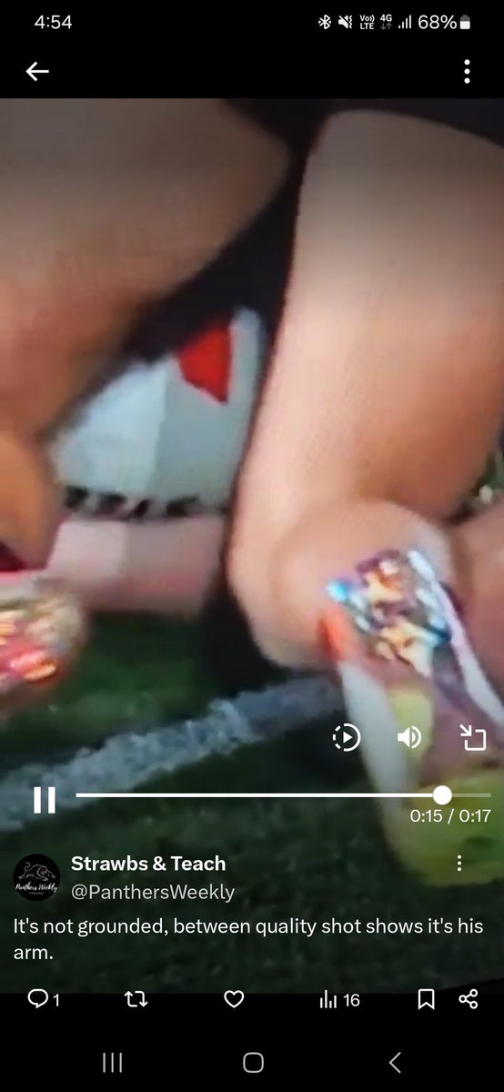 PanthersWeekly's tweet photo. @captain_stavros @MrJacobSheppard Can see it's his arm https://t.co/uCpbqB2TiG