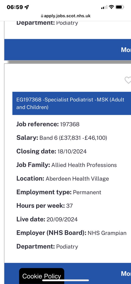 Reid1Sandy's tweet photo. Great career opportunities in a great Team @HSCAberdeen @NHSGrampian @Leigh_Porter1 @littlewing1232 @lynn_morrison66 @RachelX64 @JohnPMCooke @yellowemma193 @KatyStylesK https://t.co/mvChSoTx28