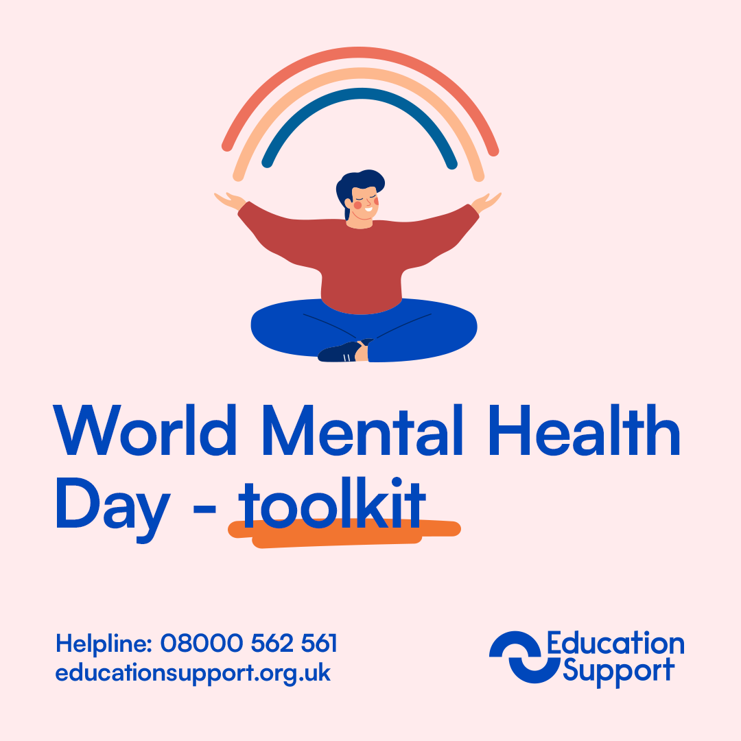 Celebrate #WorldMentalHealthDay with us and share our toolkit with your colleagues. 

It contains  popular resources to help you and your colleagues stay mentally well incl:

⭐teacher burnout and how to avoid it
⭐compassionate leadership

ow.ly/Oko650THwUY

#EduTwitter