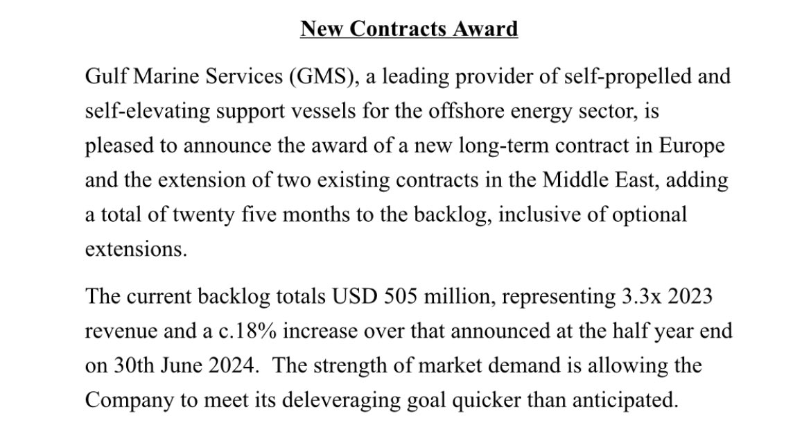 doit4thetwins's tweet image. #GMS ~ new contract and contract extensions. 

Debt reducing at pace. 

Looks like Imperial Finance took a lump from Seafox.

Seafox distribution coming to an end will mark the turning point for the share price